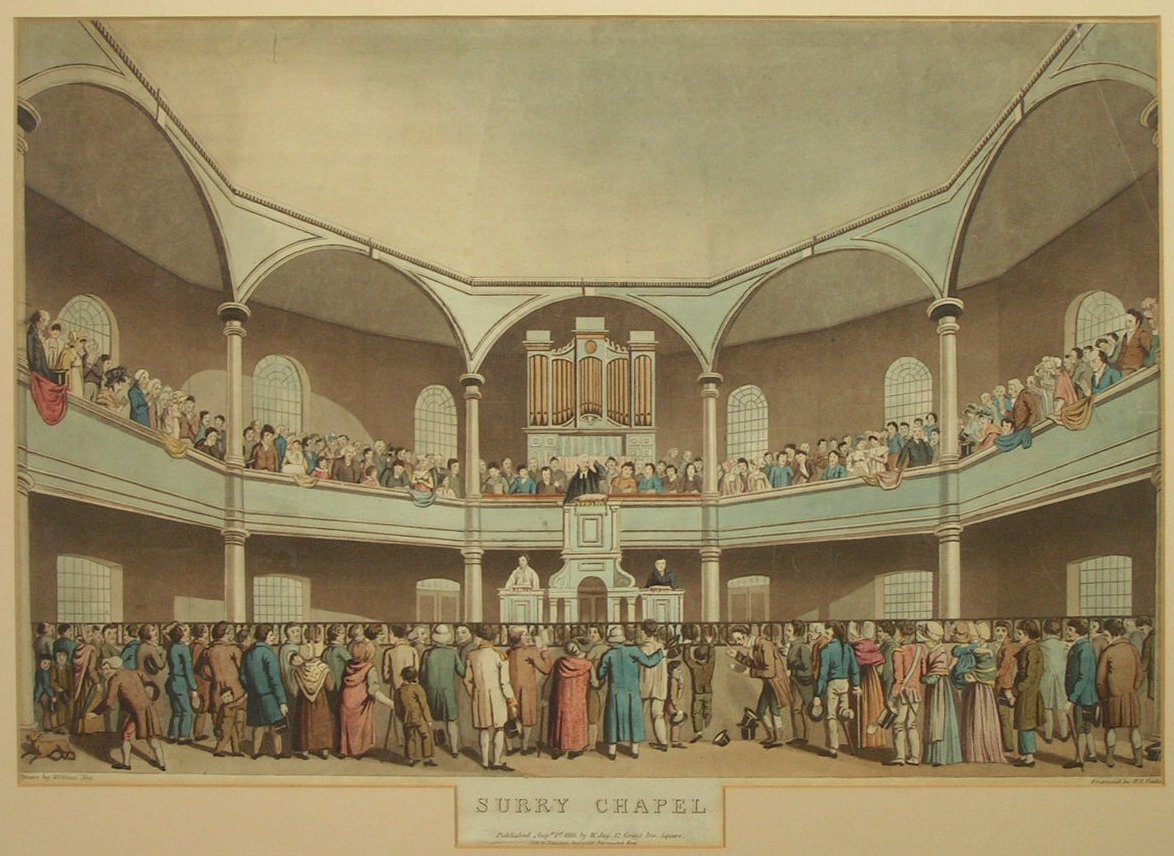 Aquatint - Surry Chapel - Peake