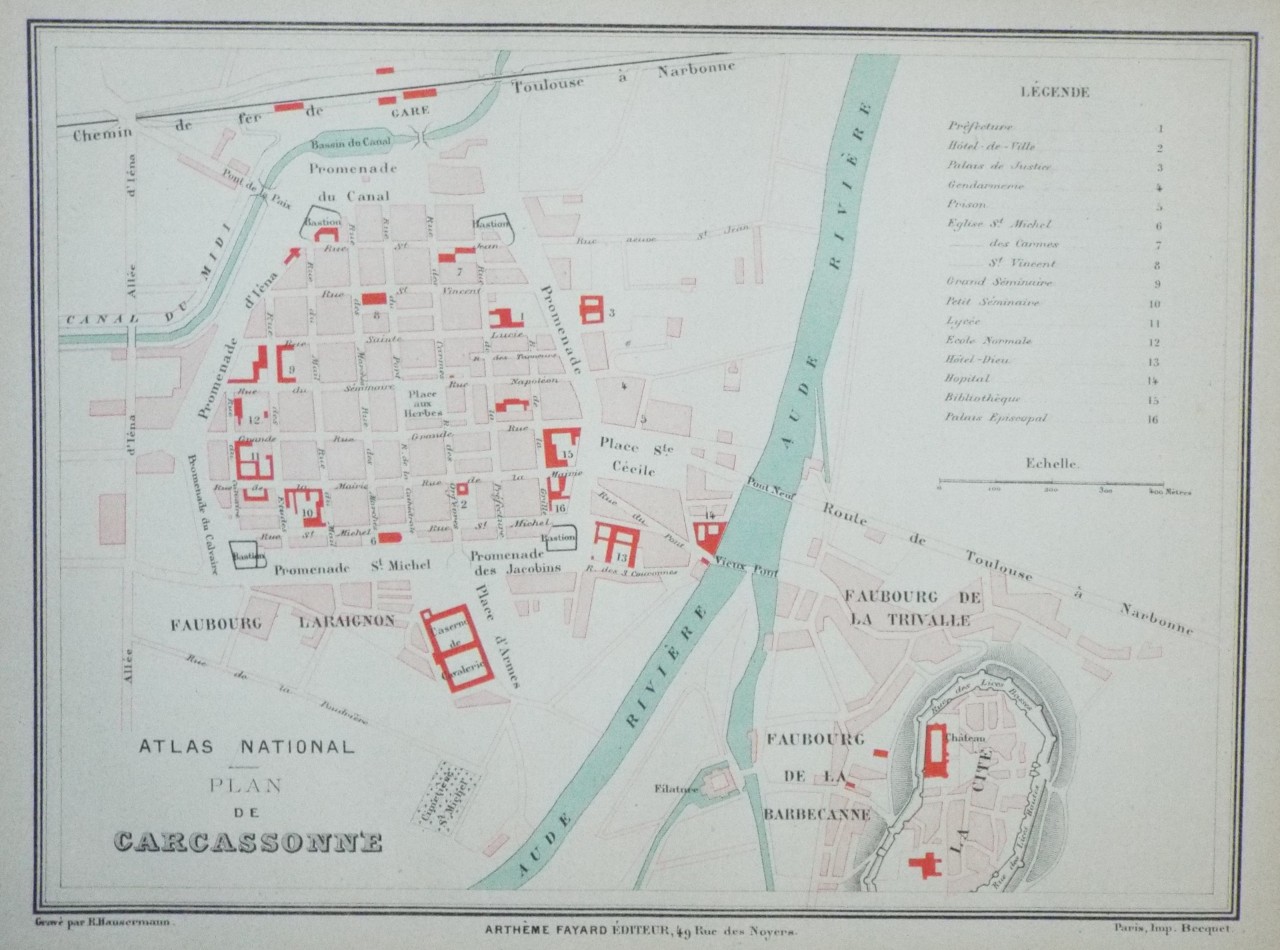 Map of Carcassonne - Carcassonne
