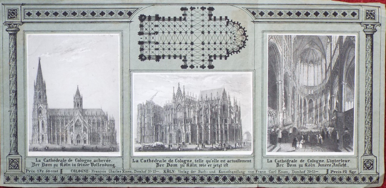 Print - La Cathedrale de Cologne (three views) - Dawson