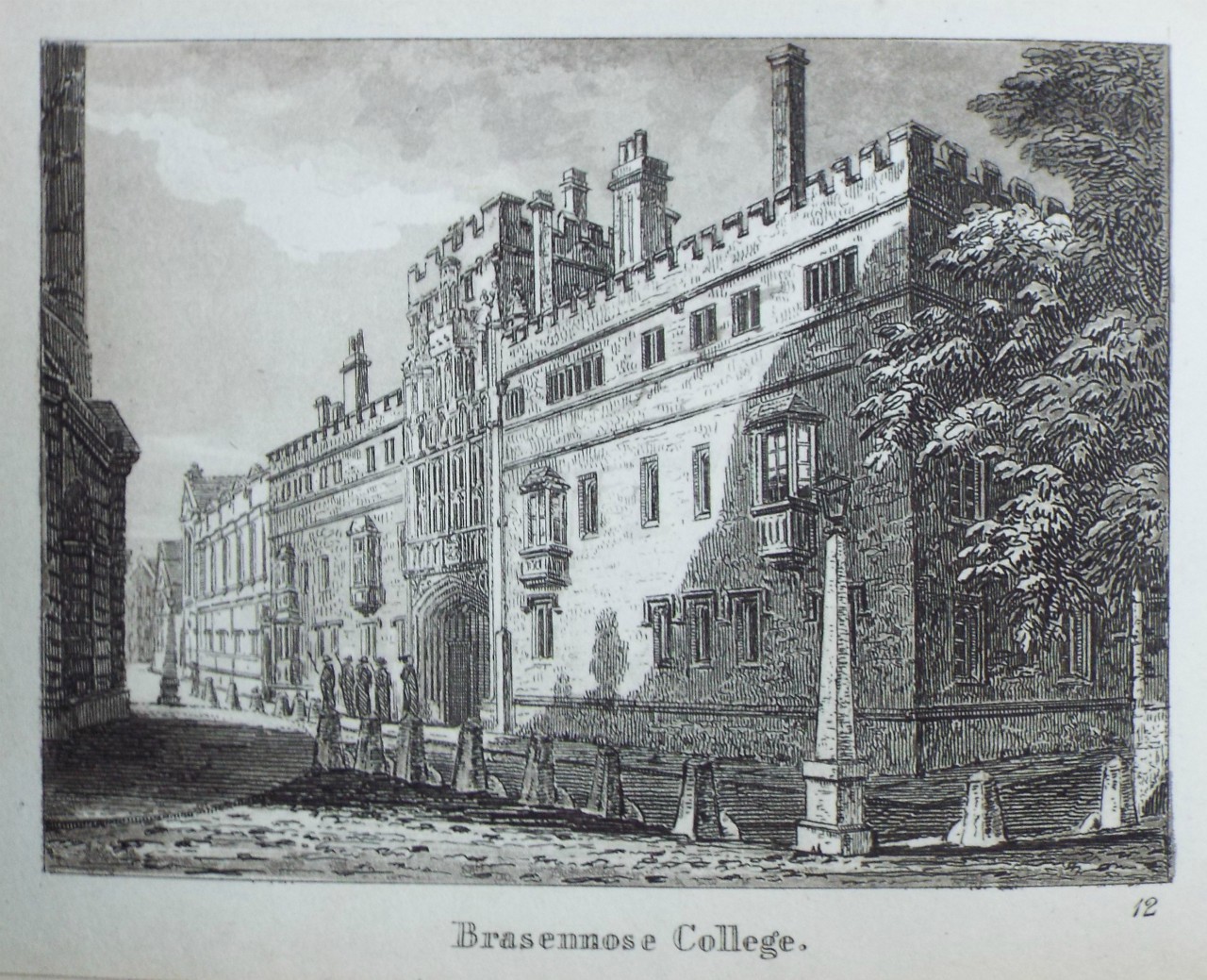 Aquatint - Brasennose College.