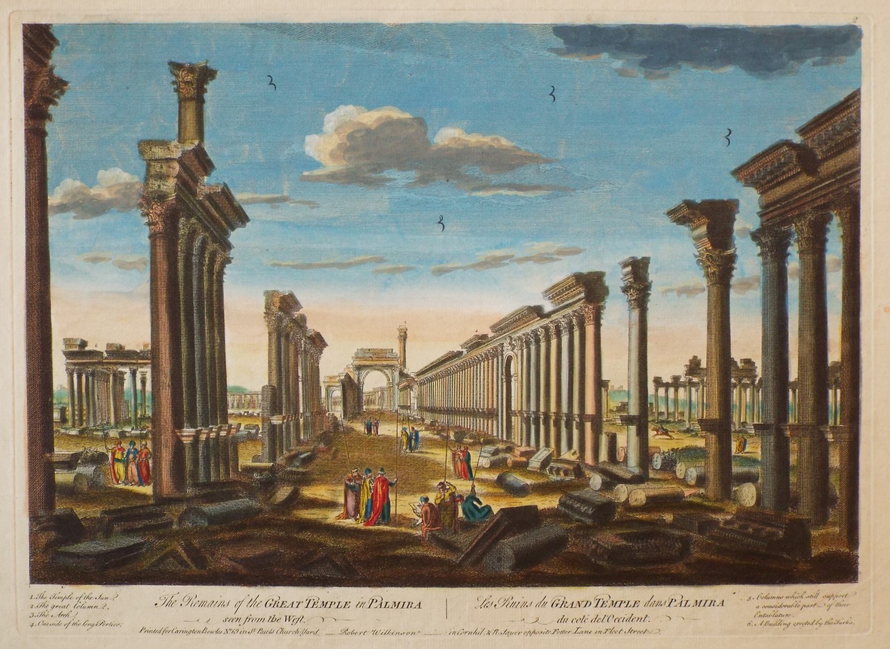 Print - The Remains of the Great Temple in Palmira seen from the West.