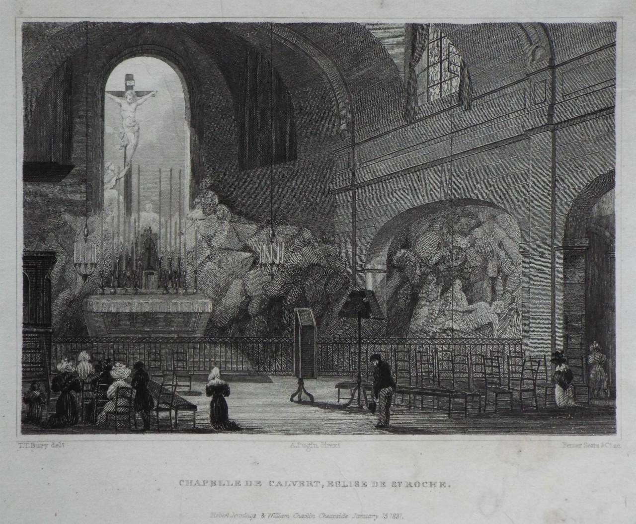 Print - Chapelle de Calvert, Eglise de St. Roche. - Fenner