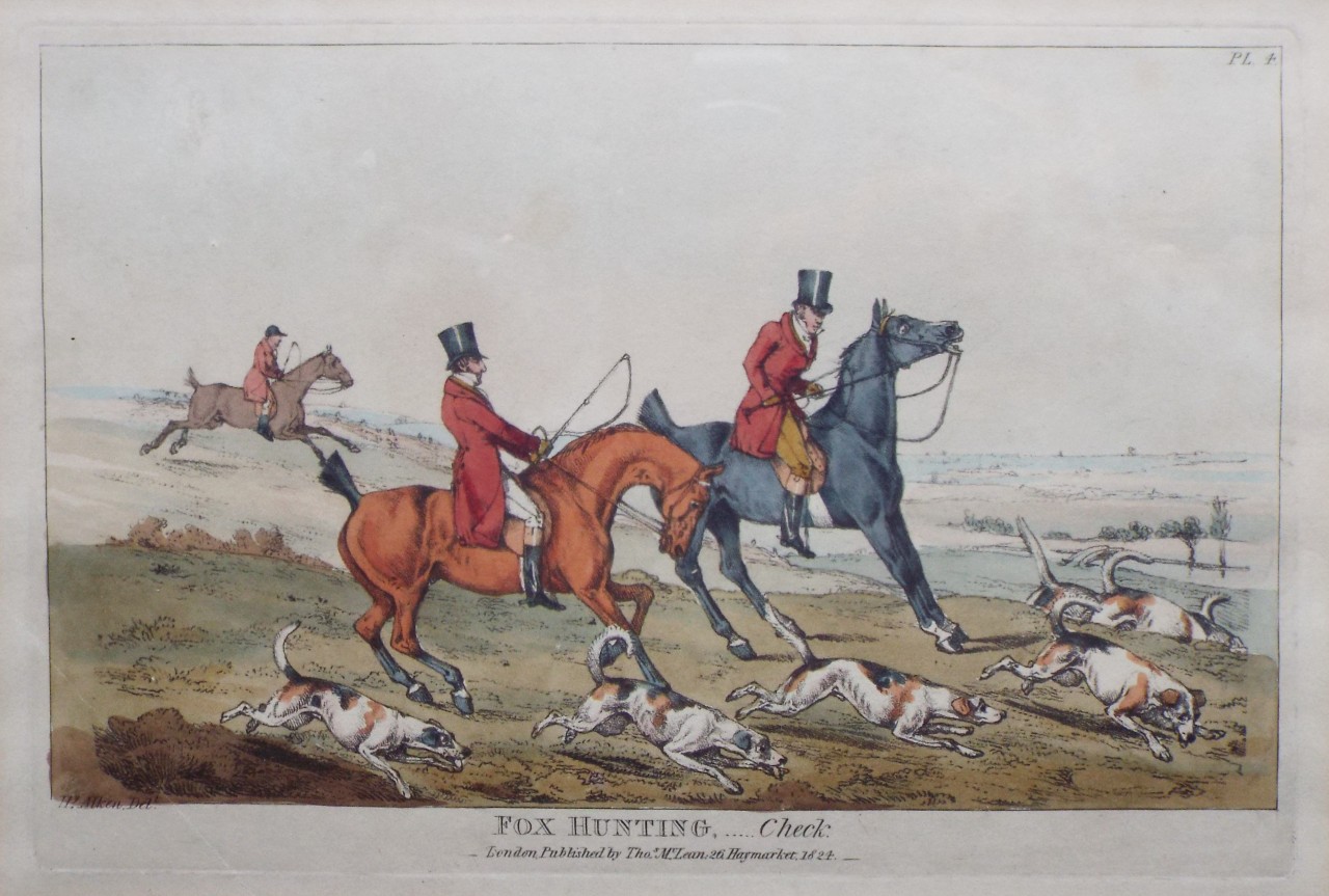 Soft-ground Etching - Fox Hunting. Pl.4. Check. - Alken