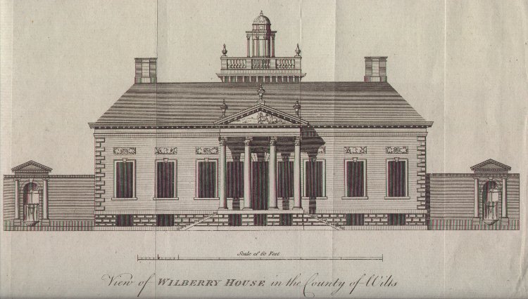 Print - View of Wilberry House in the County of Wilts