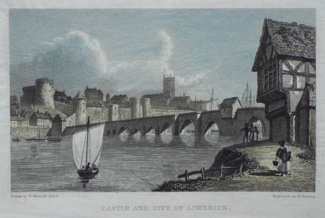 Print - Castle and City of Limerick. - Finden