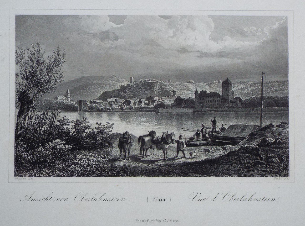 Print - Ansicht von Oberlahnstein (Rhein) Vue d'Oberlahnstein - 