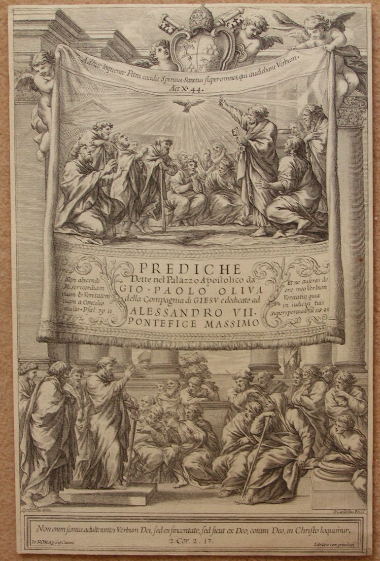 Print - Prediche Dette nel Palazzo Apostolico da Gio Paolo Oliva etc etc - Castellus