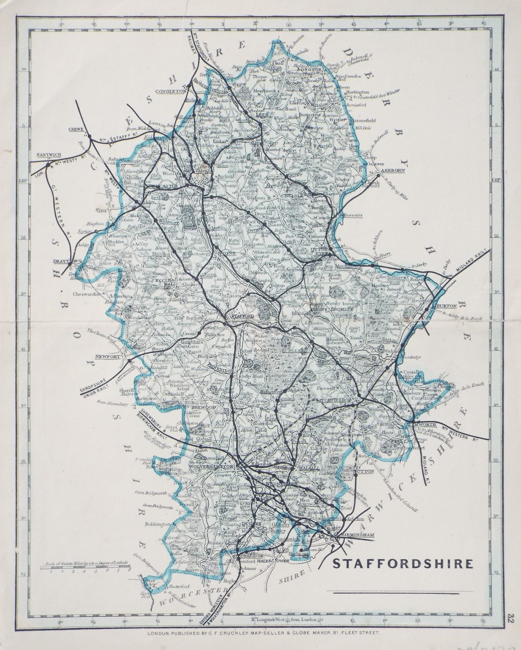 Map of Staffordshire