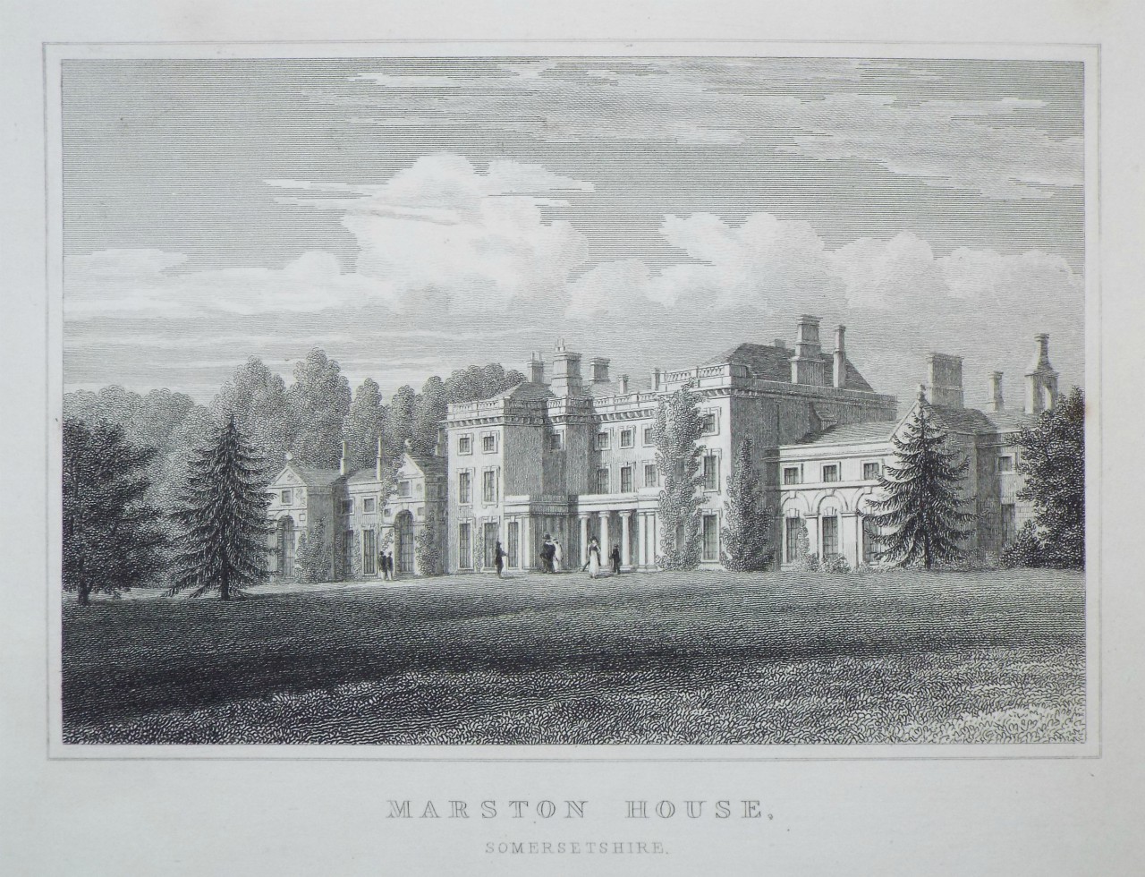 Print - Marston House, Somersetshire. - Byrne