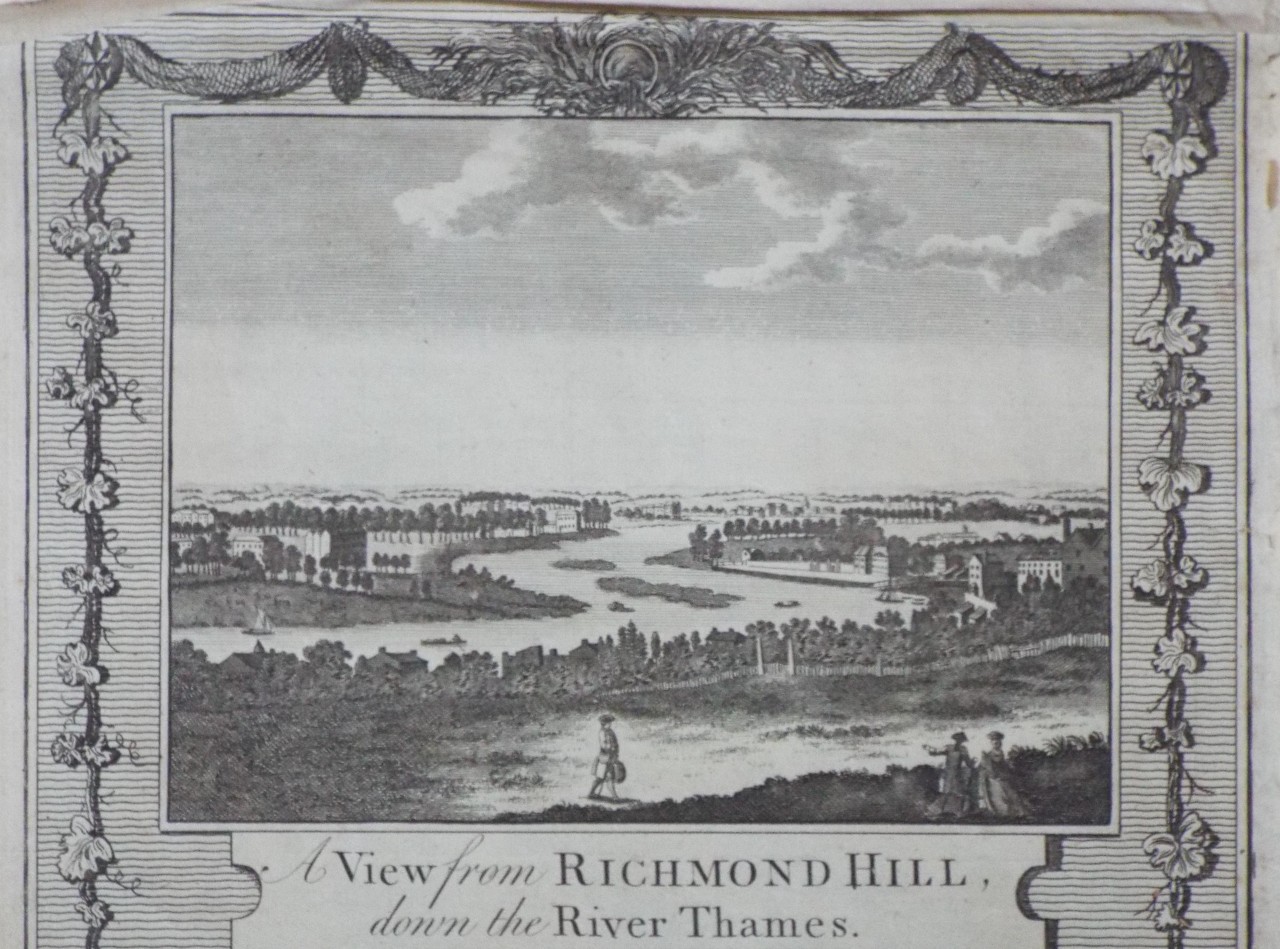 Print - View from Richmond Hill, down the River Thames.