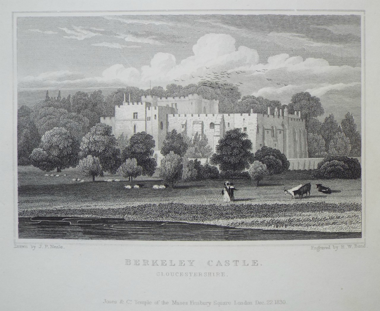 Print - Berkeley Castle. Gloucestershire. - Bond