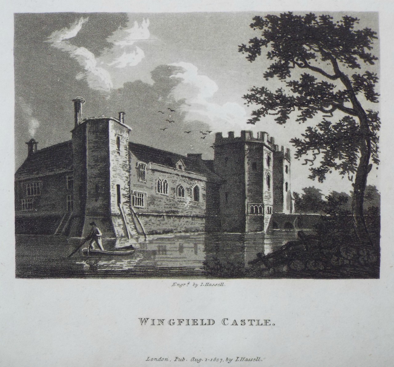 Aquatint - Wingfield Castle - Hassell