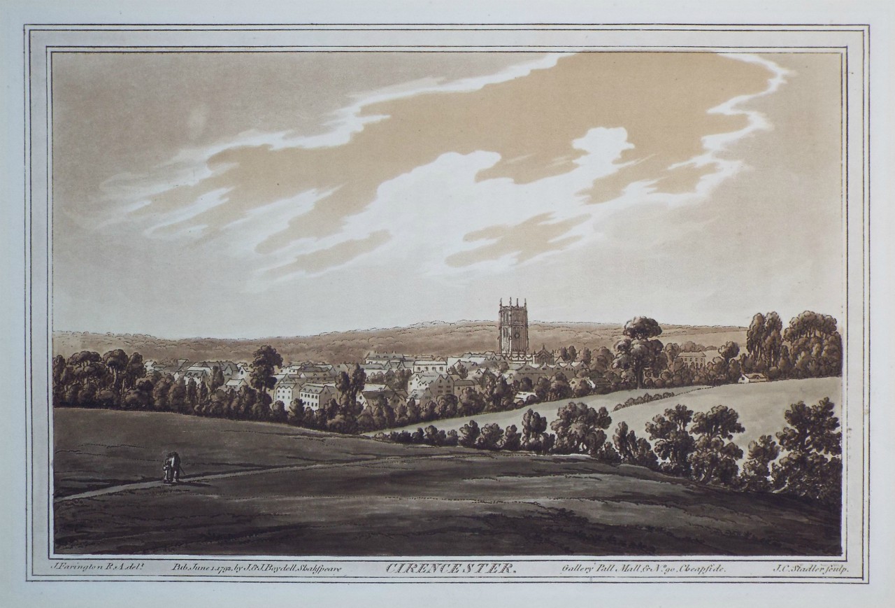 Aquatint - Cirencester. - Stadler