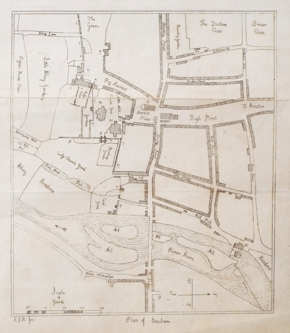 Map of Evesham - Evesham