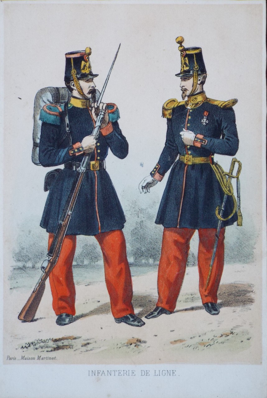 Lithograph - Infanterie de Ligne.
