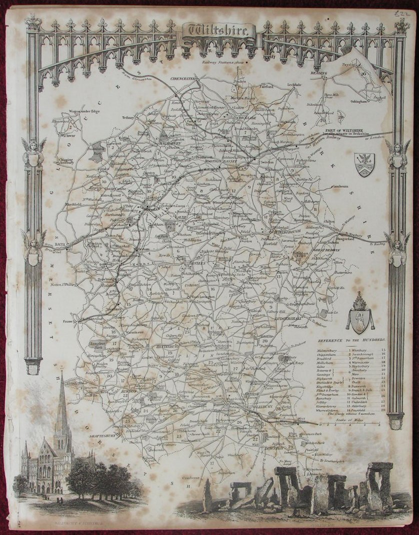 Map of Wiltshire - Moule