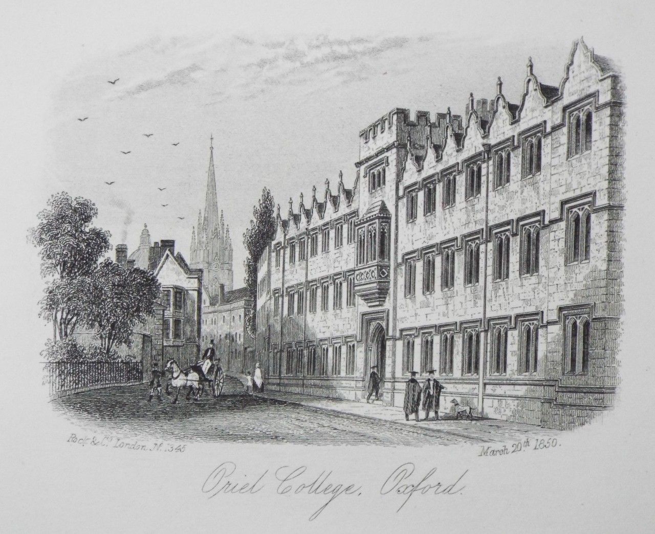 Steel Vignette - Oriel College, Oxford. - Rock