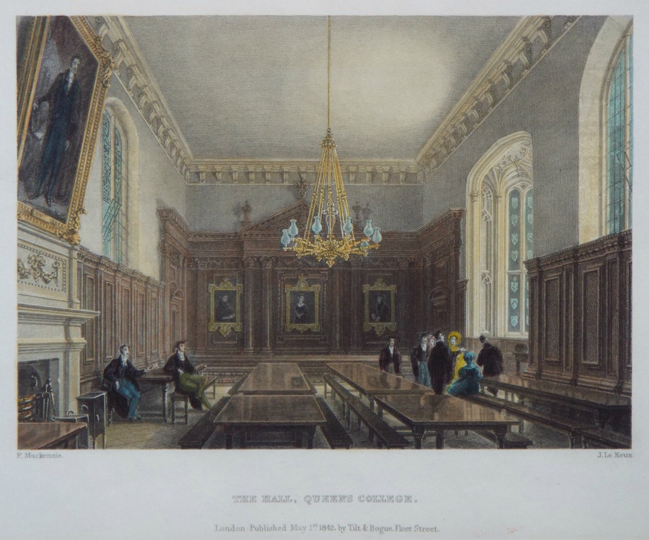 Print - The Hall, Queens College. - Le