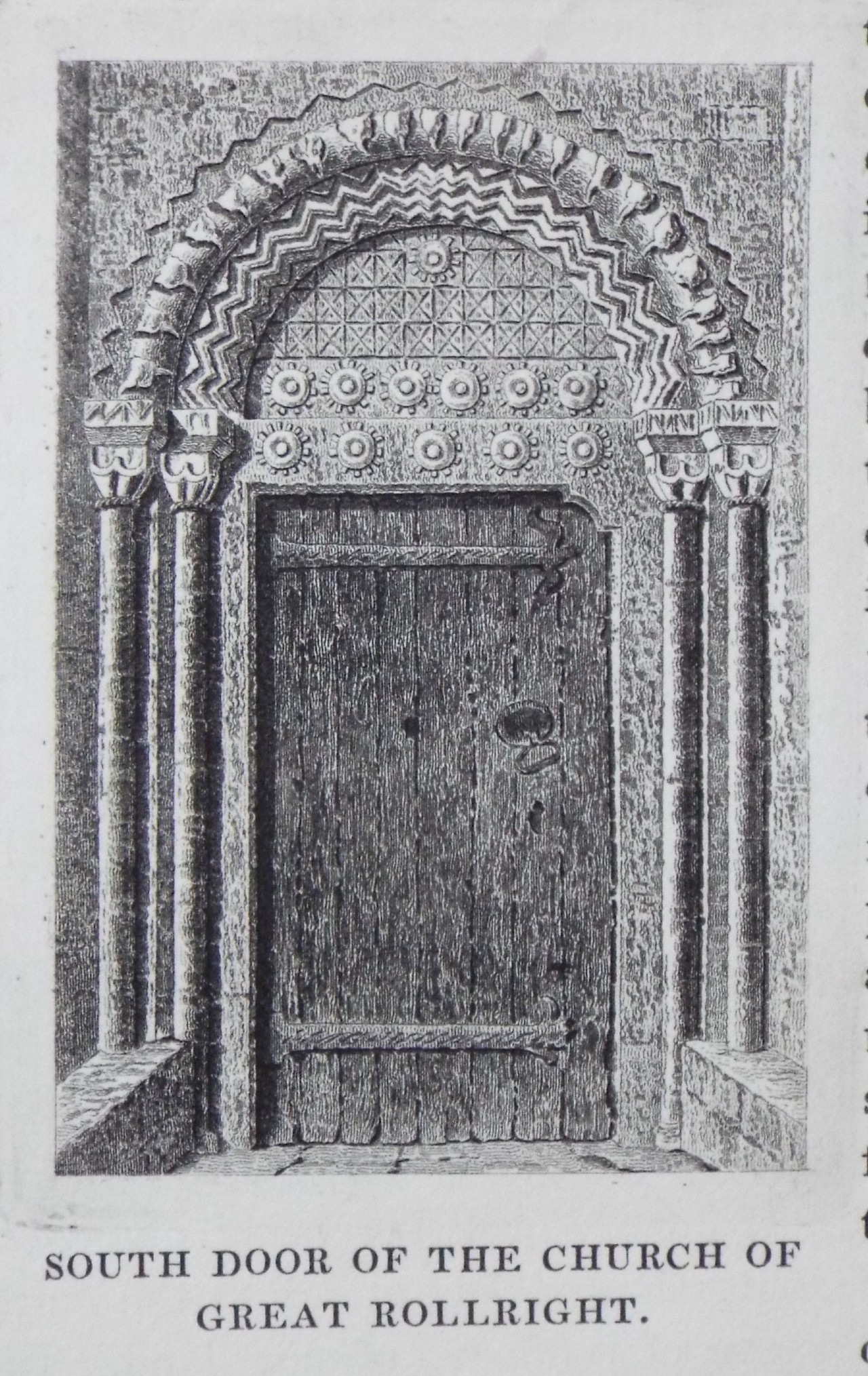 Print - South Door of the Church of Great Rollright.