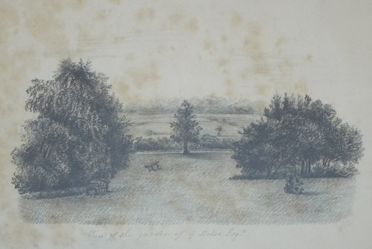 Pencil sketch - View of the Garden of G. Stokes Esqr.