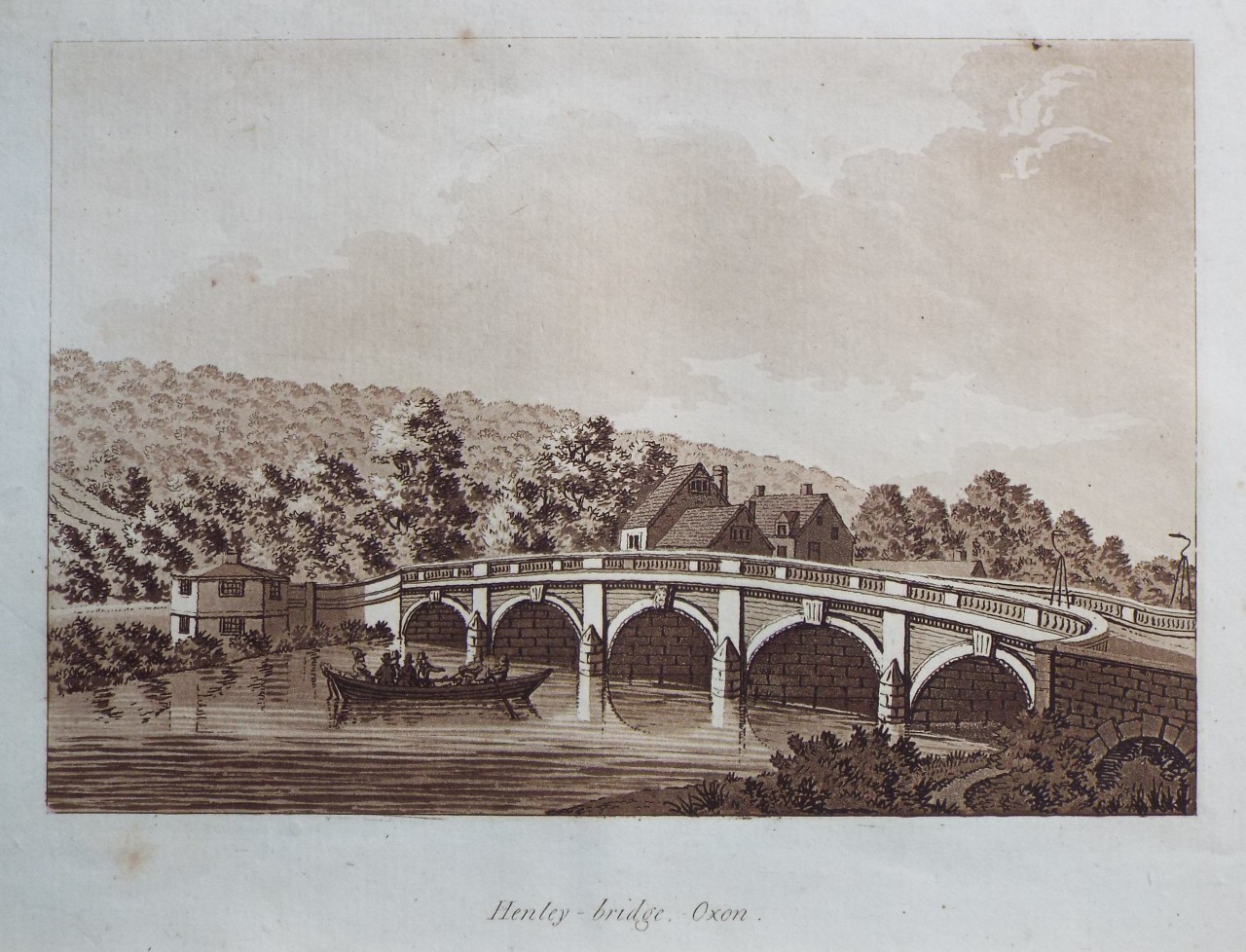 Aquatint - Henley - bridge, Oxon. - Ireland