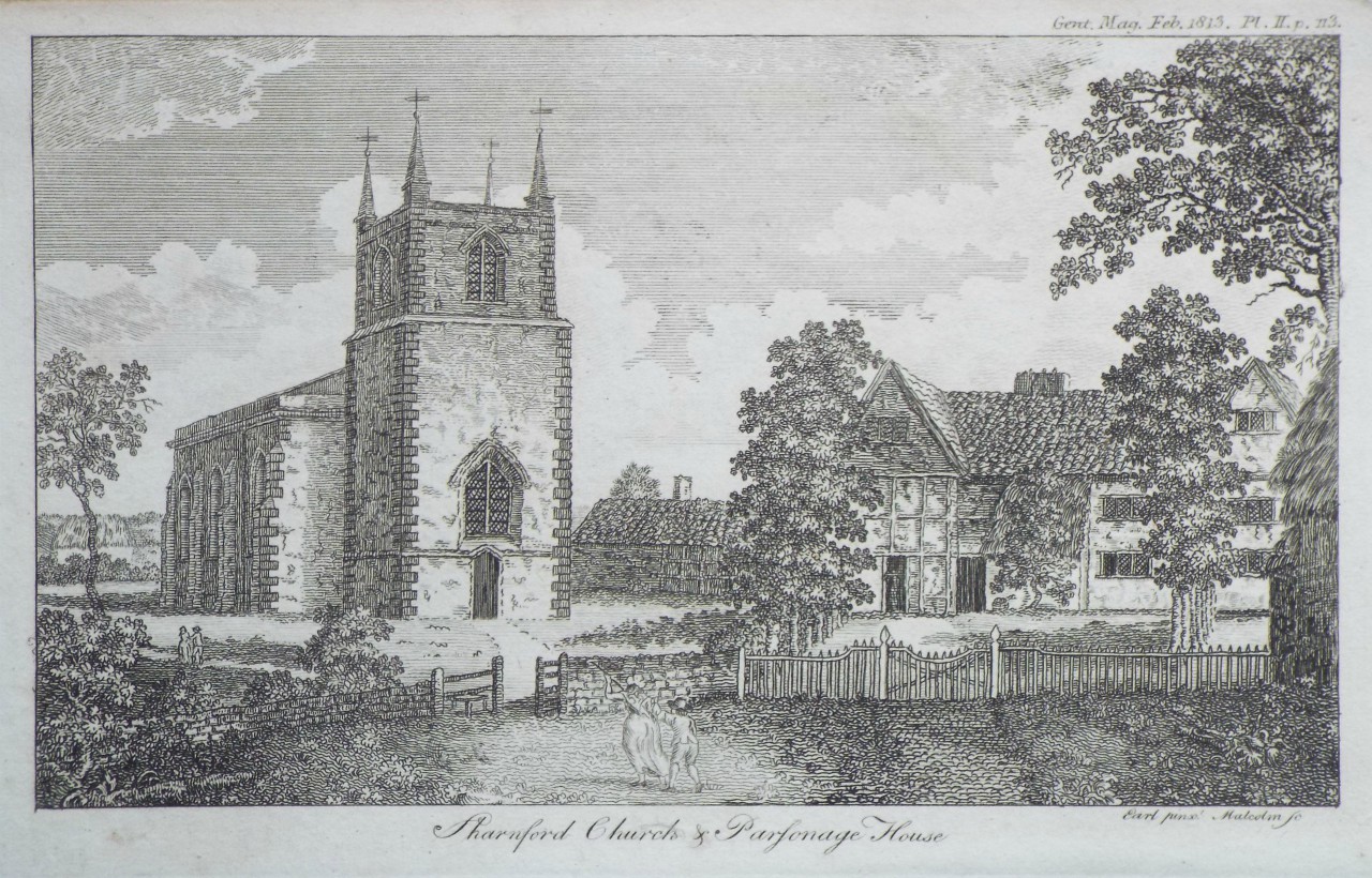 Print - Sharnford Church & Parsonage House - 