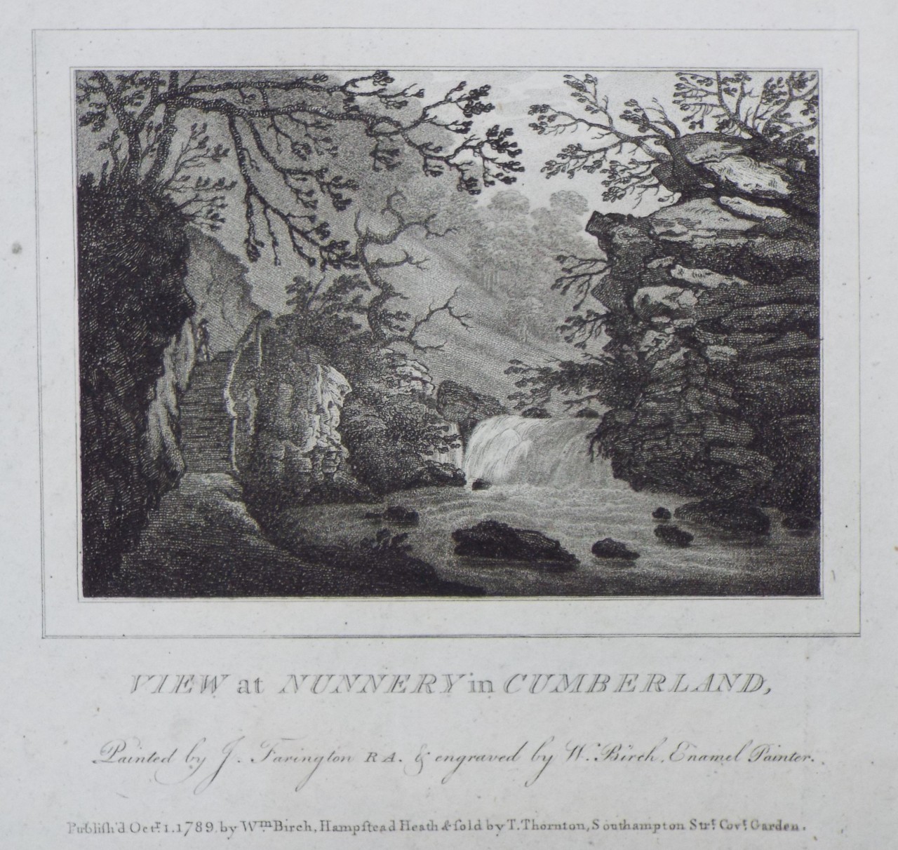 Print - View at Nunnery in Cumberland. - Birch