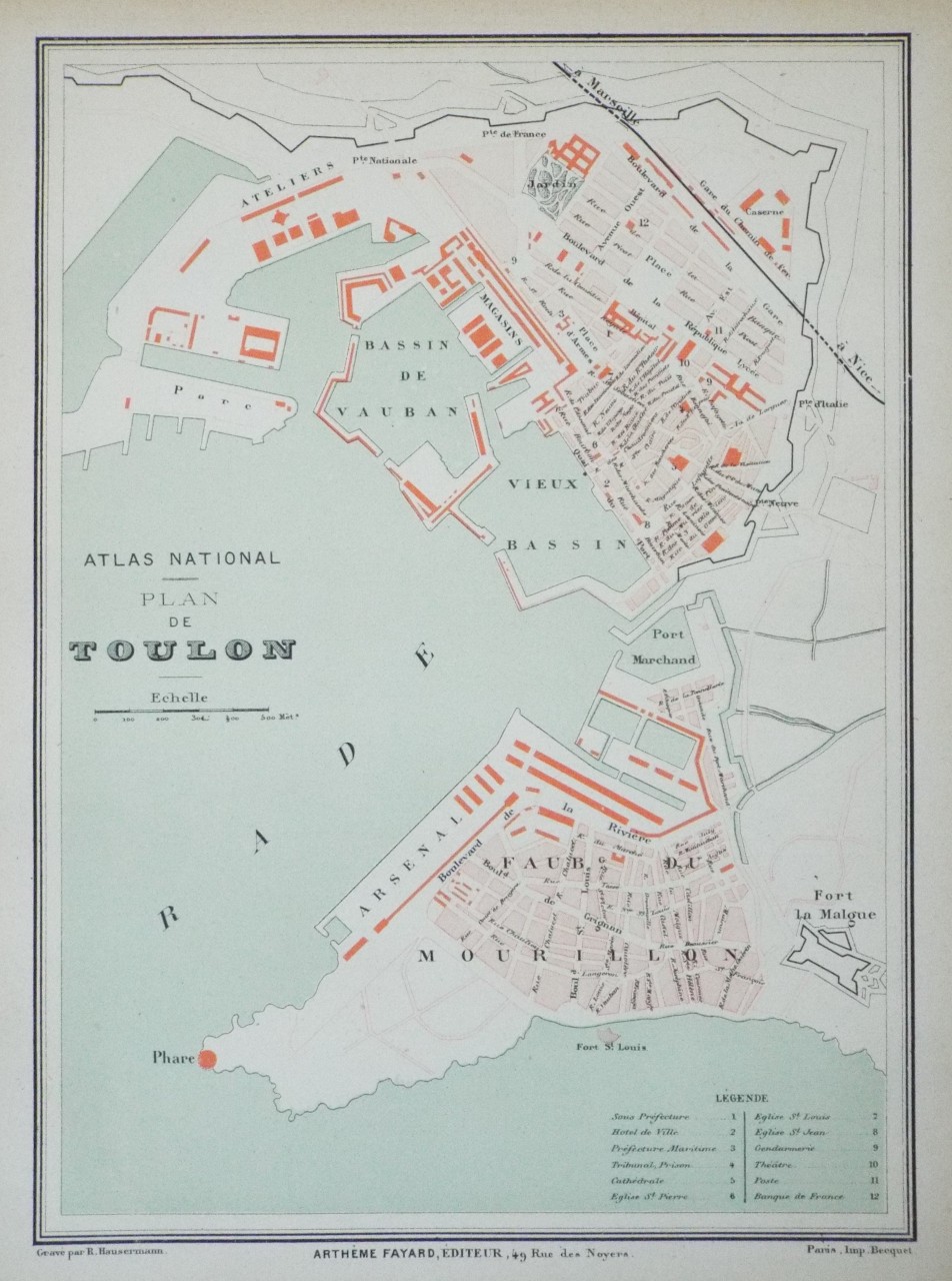 Map of Toulon - Toulon