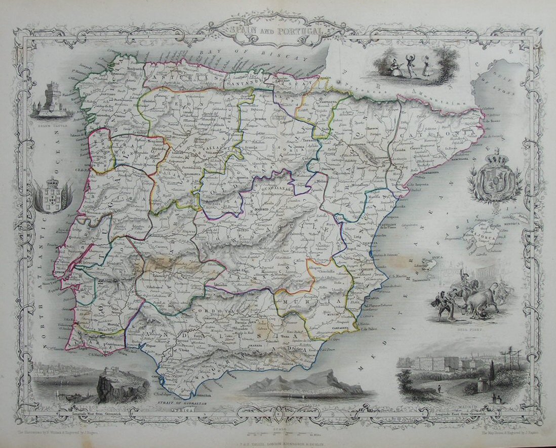 Map of Spain and Portugal