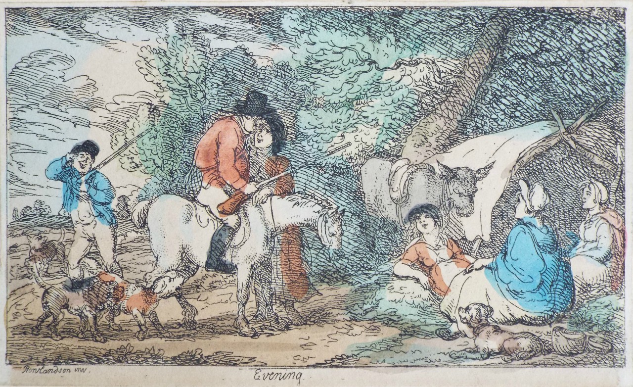 Etching - Evening. - Rowlandson