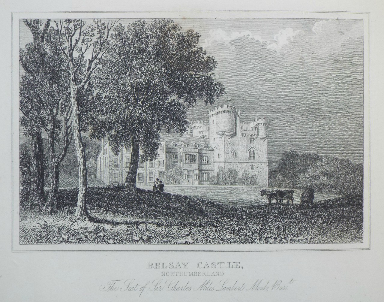 Print - Belsay Castle, Northumberland. - 