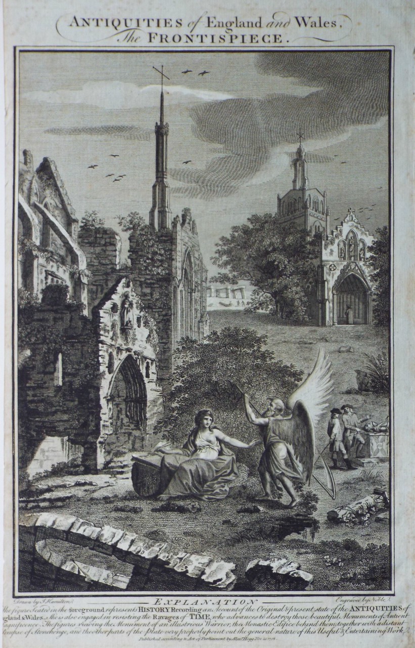 Print - Antiquities of England and Wales, The Frontispiece. - 