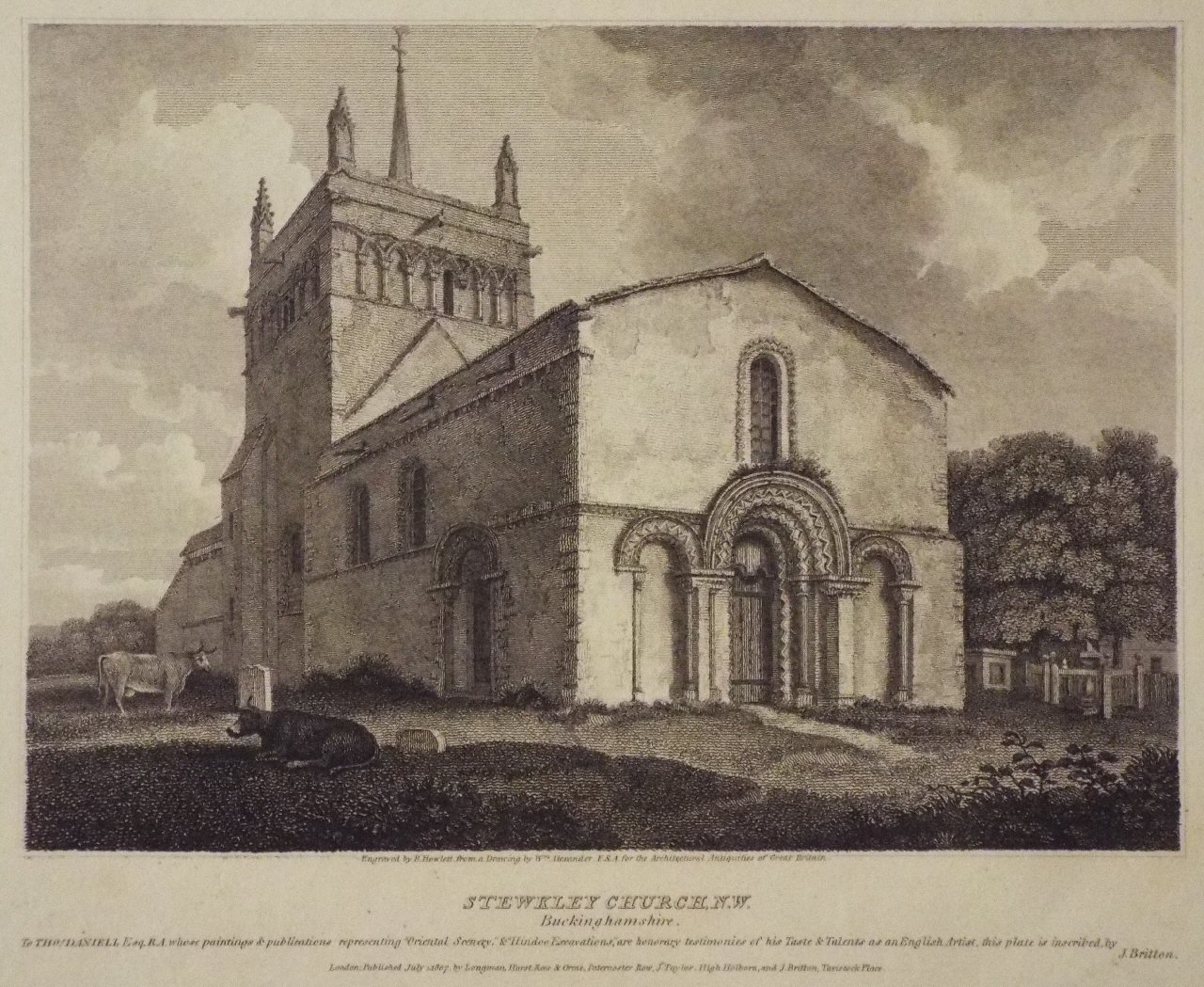 Print - Stewkley Church, N.W. Buckinghamshire. - Howlett