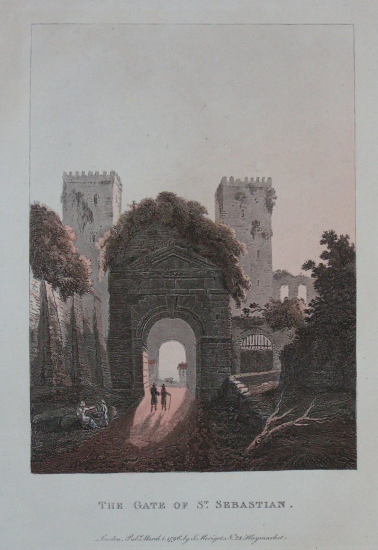 Aquatint - The Gate of St. Sebastian.