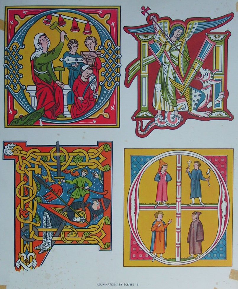 Lithograph - 26 Illuminations by Scribes - B