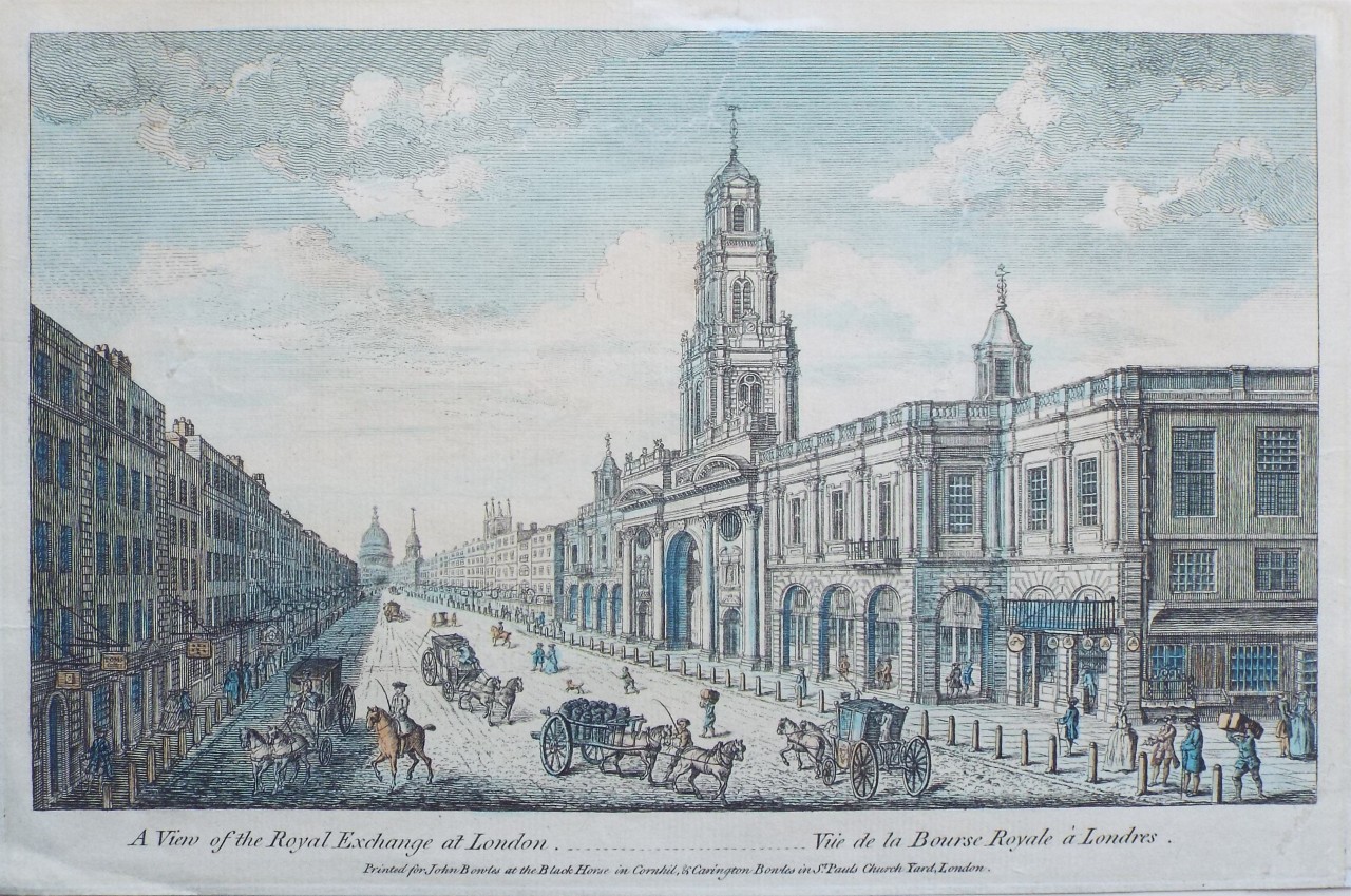 Print - A View of the Royal Exchange at London