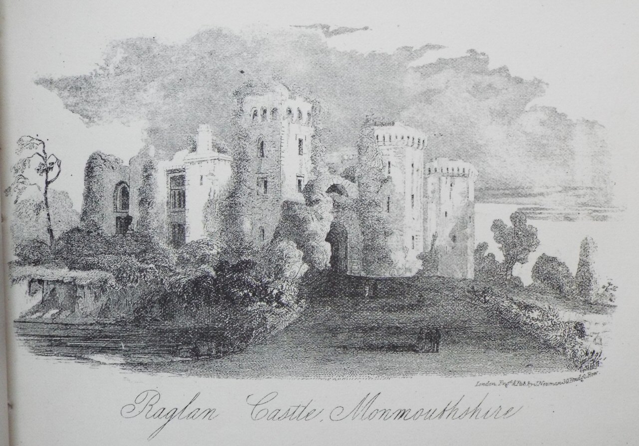 Steel Vignette - Raglan Castle, Monmouthshire. - J