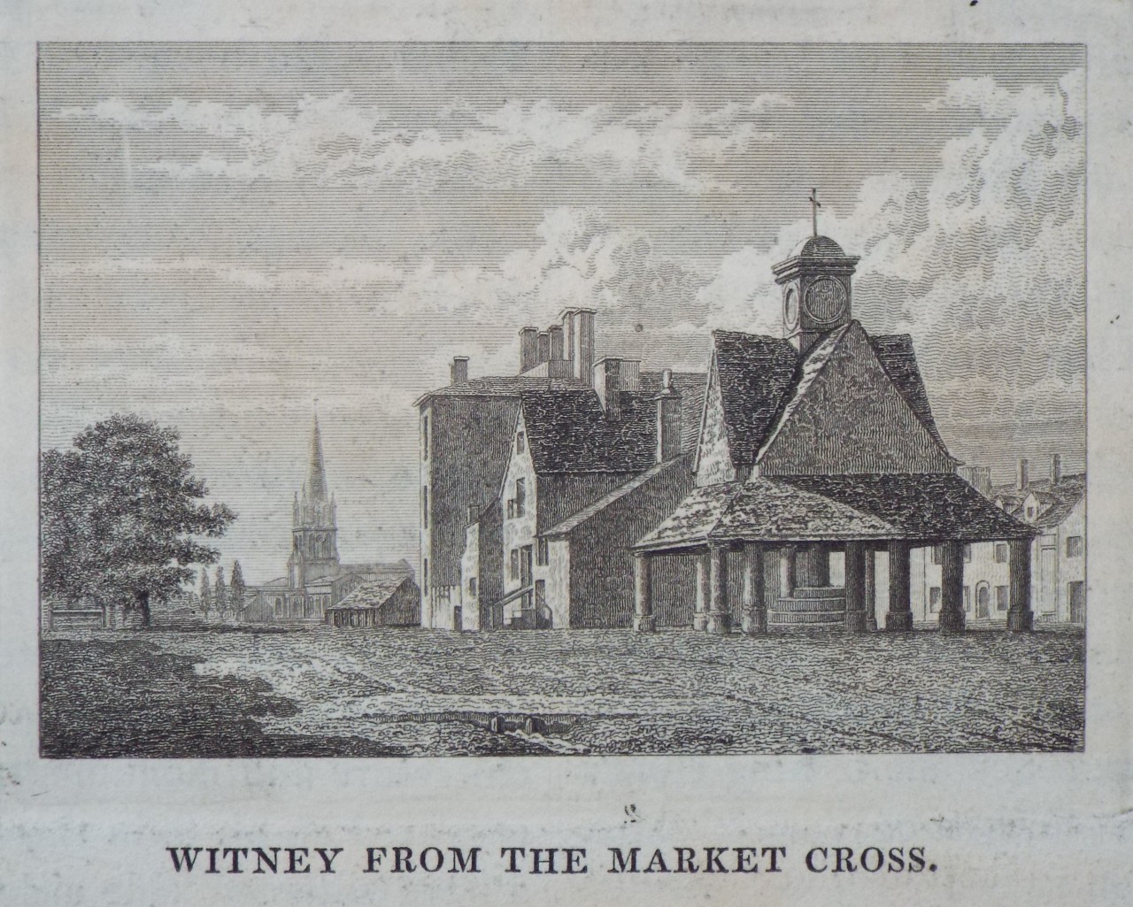 Print - Witney from the Market Cross.