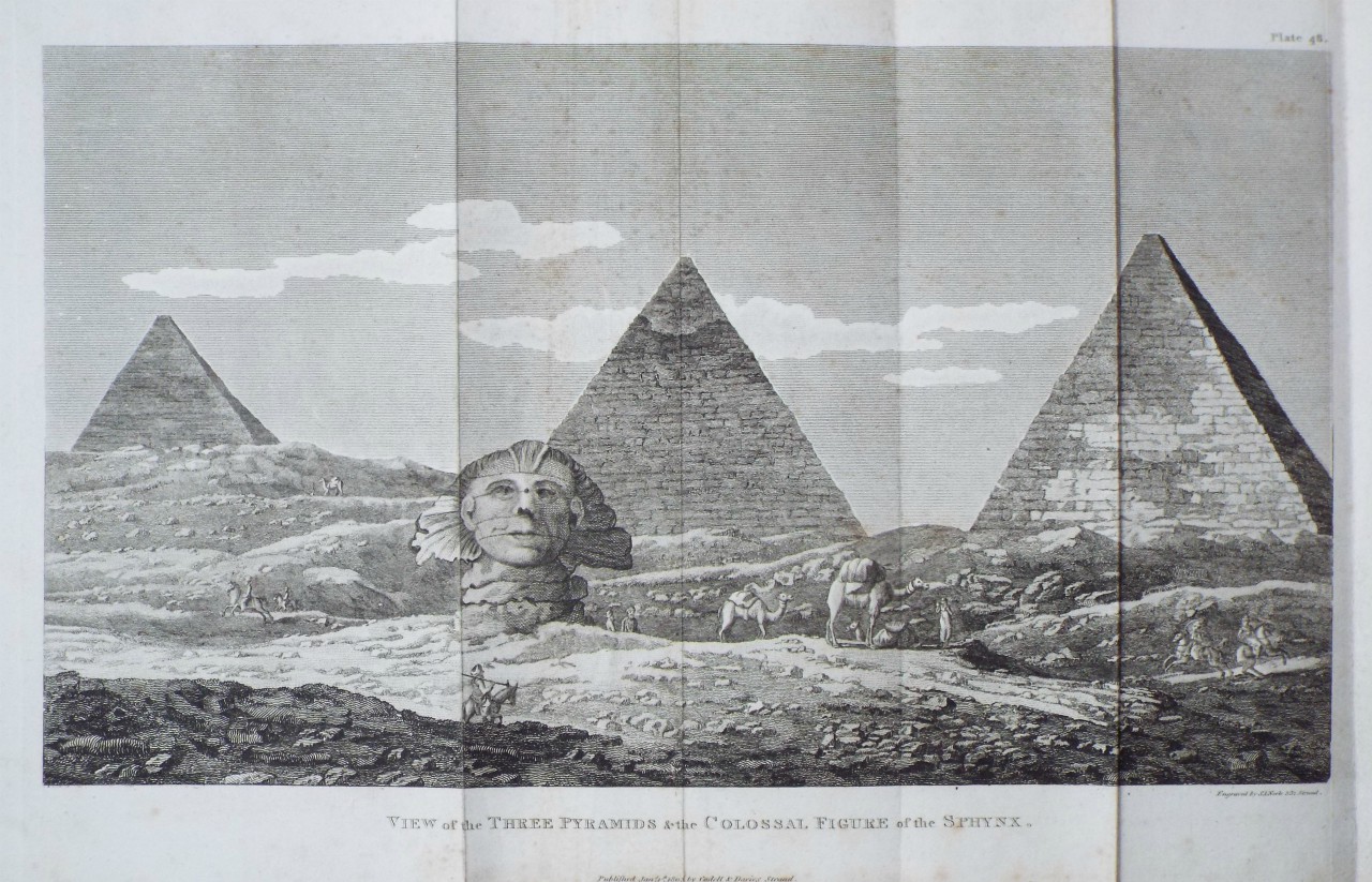 Print - View of the Three Pyramids & the Colossal Figure of the Sphynx. - Neele