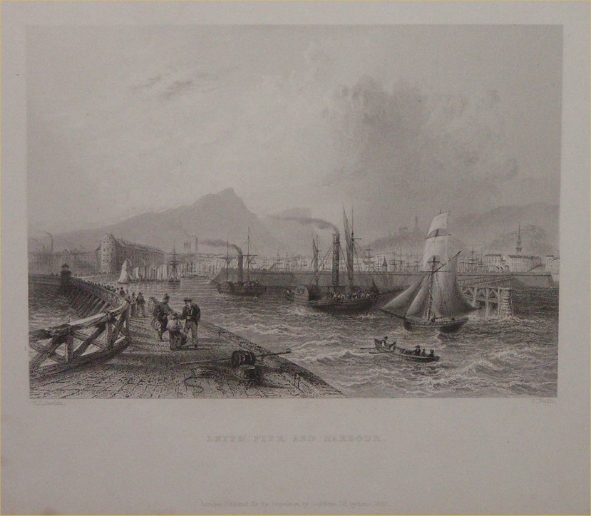 Print - Leith Pier and Harbour - Wallis