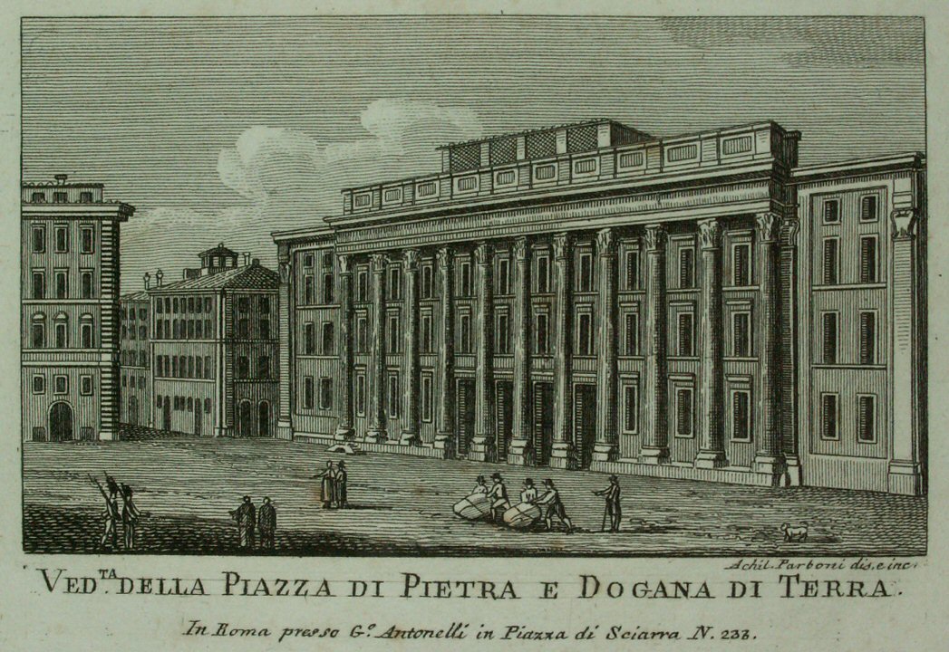 Print - Vedta. della Piazza di Pietra e Dogana di Terra - Parboni