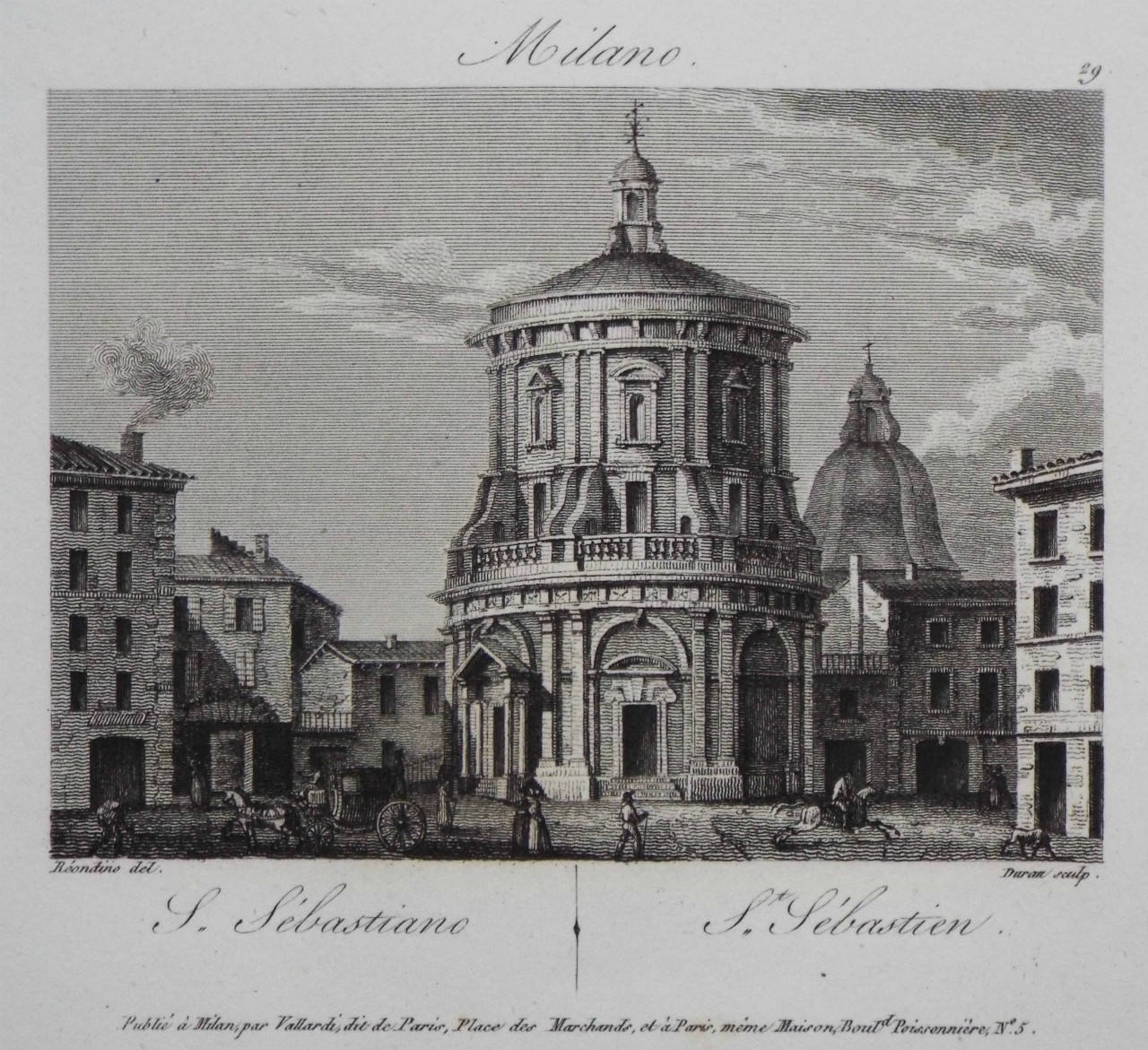 Print - Milano. S. Sebastiano. St. Sebastien. - 