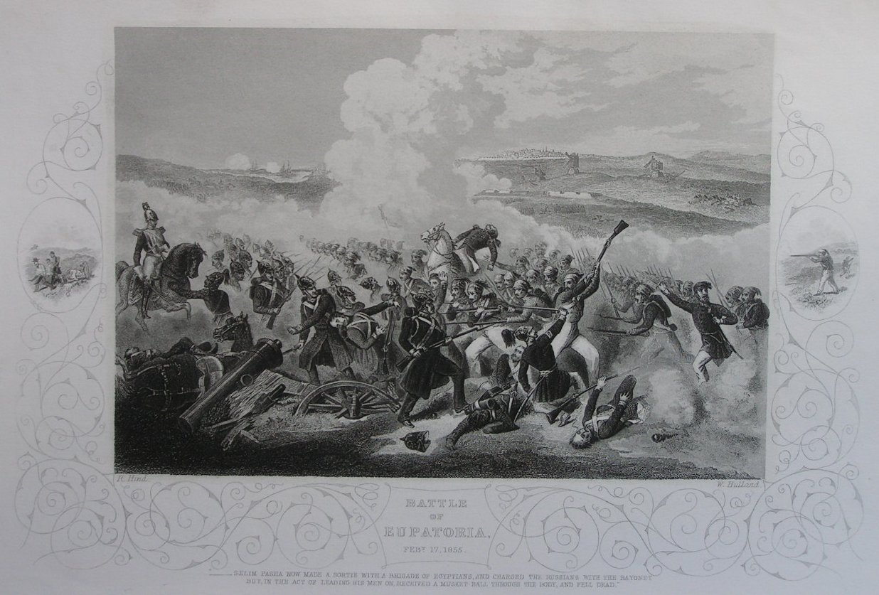 Print - Battle of Eupatoria Feb 17th 1855 - Hulland
