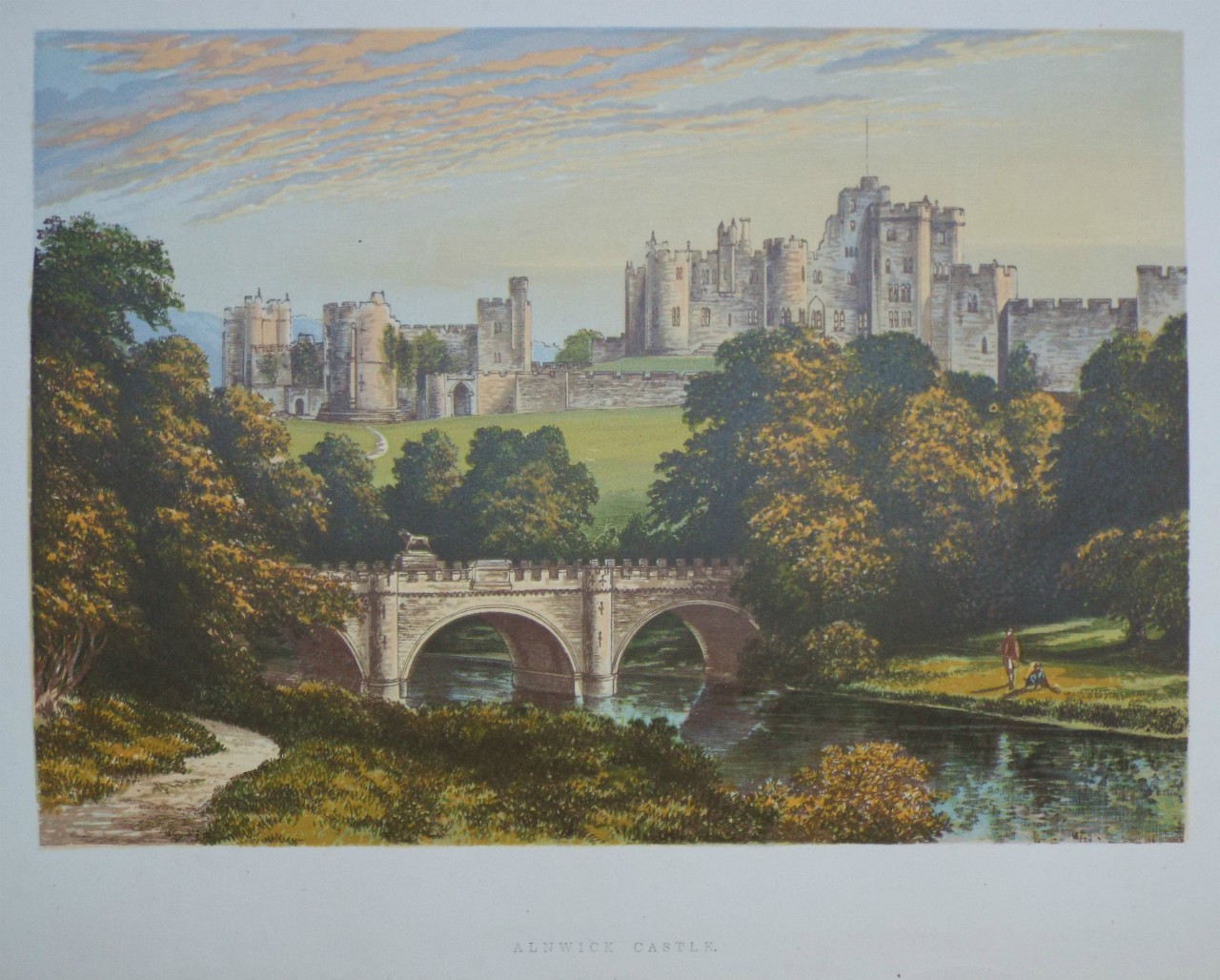 Chromo-lithograph - Alnwick Castle.