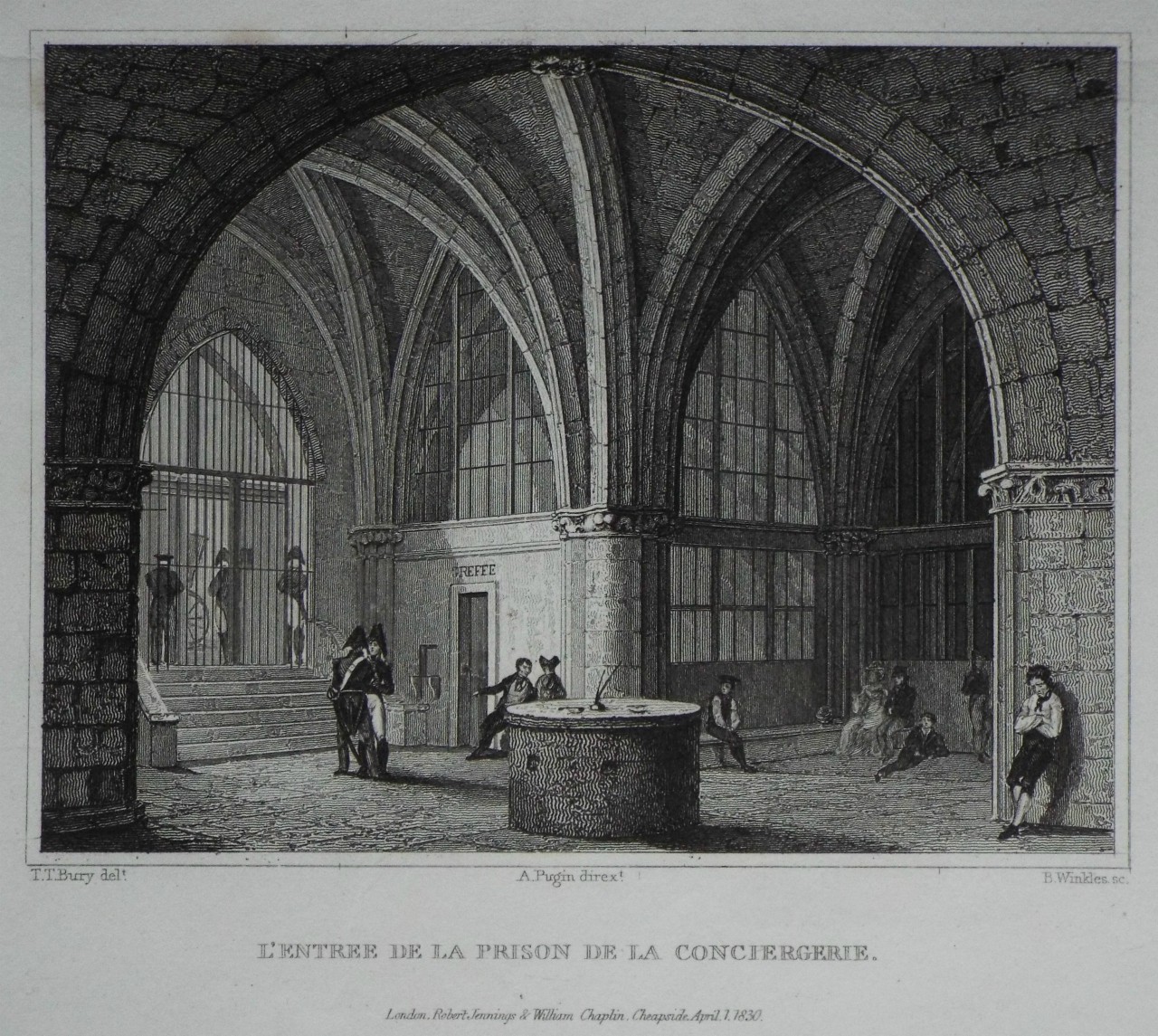 Print - Entree de la Prison de la Conciergerie. - Winckles