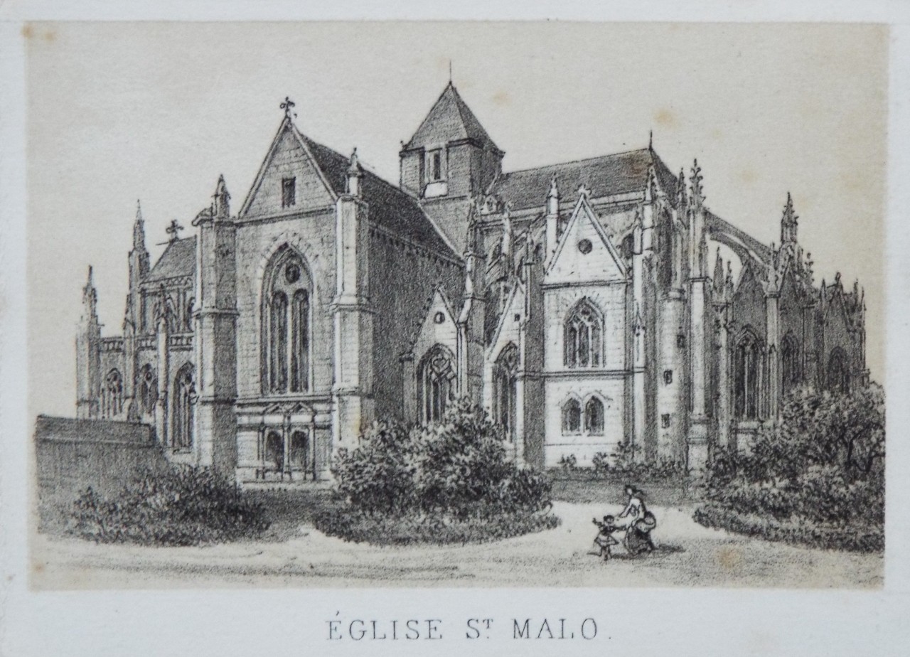 Lithograph - Eglise St. Malo.