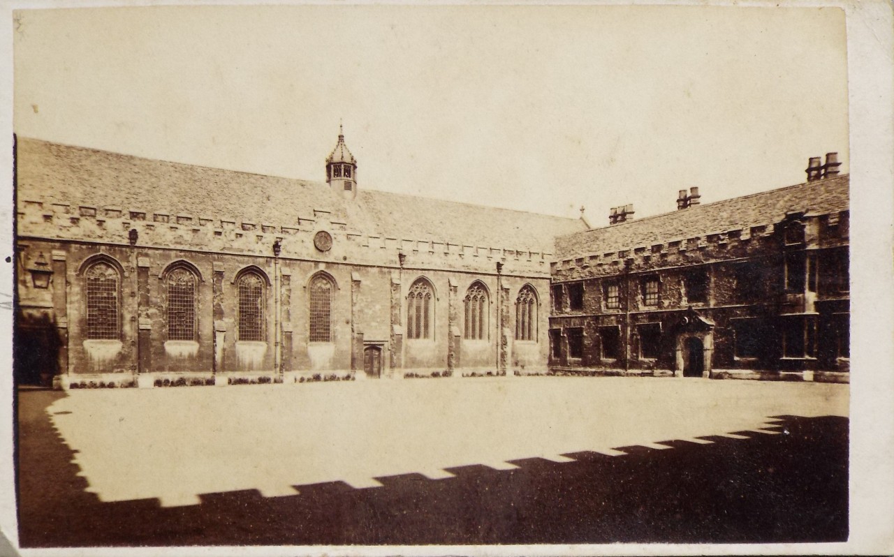 Photograph - St. John's College, Oxford. First Quad with Chapel