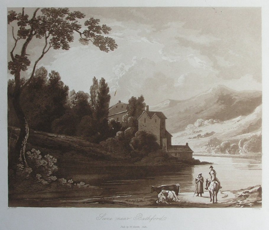 Aquatint - Scene near Bathford - Fielding