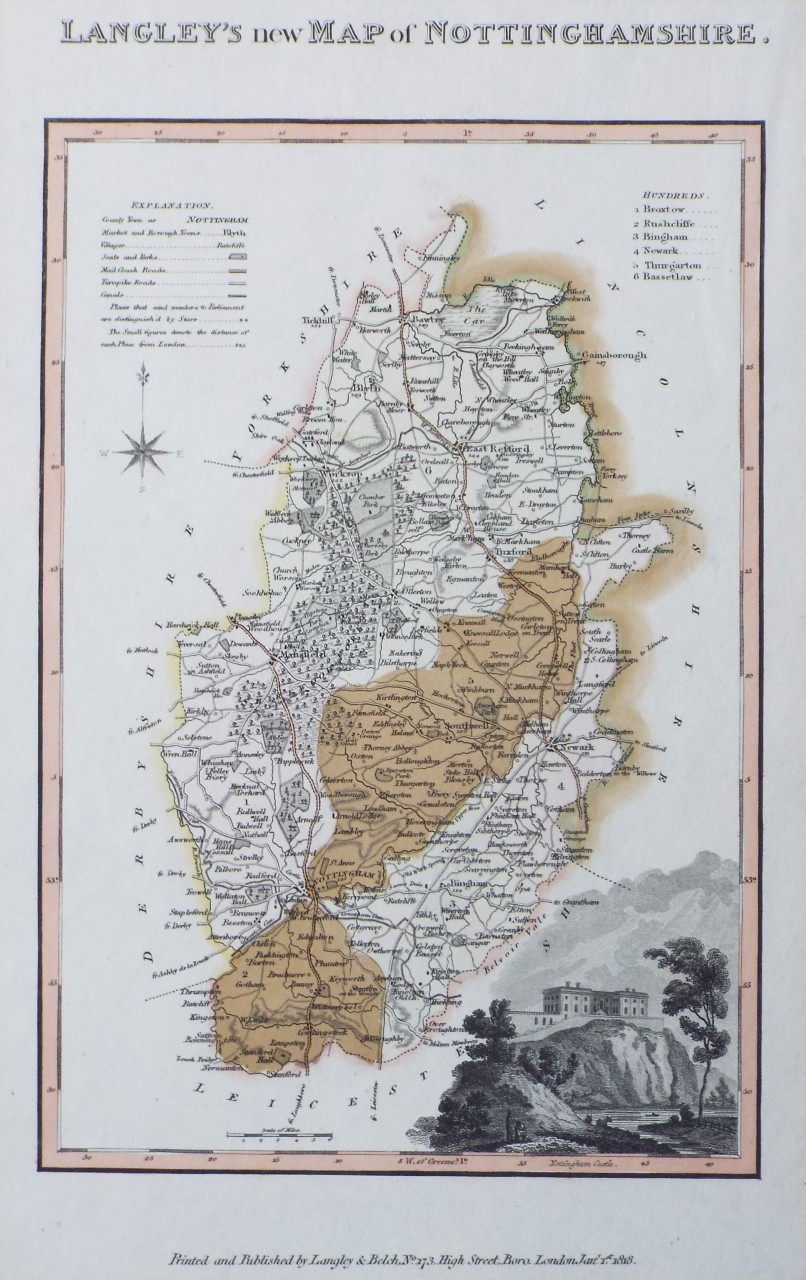 Map of Nottinghamshire