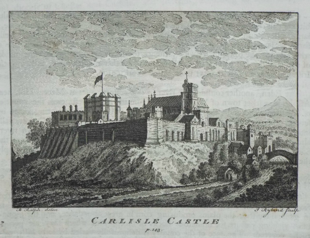 Print - Carlisle Castle p.143. - Ryland